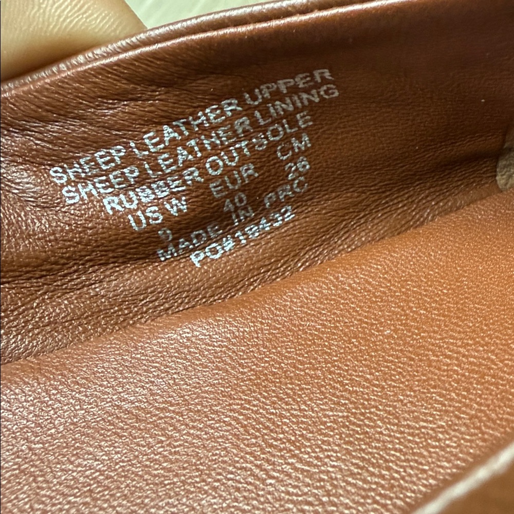 Quince Women’s Cognac Brown Italian Leather On The Go Ballet Flat Shoes 9 - Picture 6 of 6